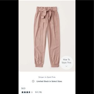 Abercrombie paperbag waist joggers